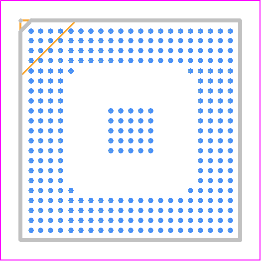 5CGXFC5F6M11I7N - Intel PCB footprint - BGA - BGA - 301-Pin Micro FineLine Ball-Grid Array (MBGA) - Copper Pillar - A:1.10