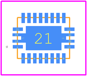 BQ24100RHLT - Texas Instruments PCB footprint - Other - Other - RHL (R-PVQFN-N20)