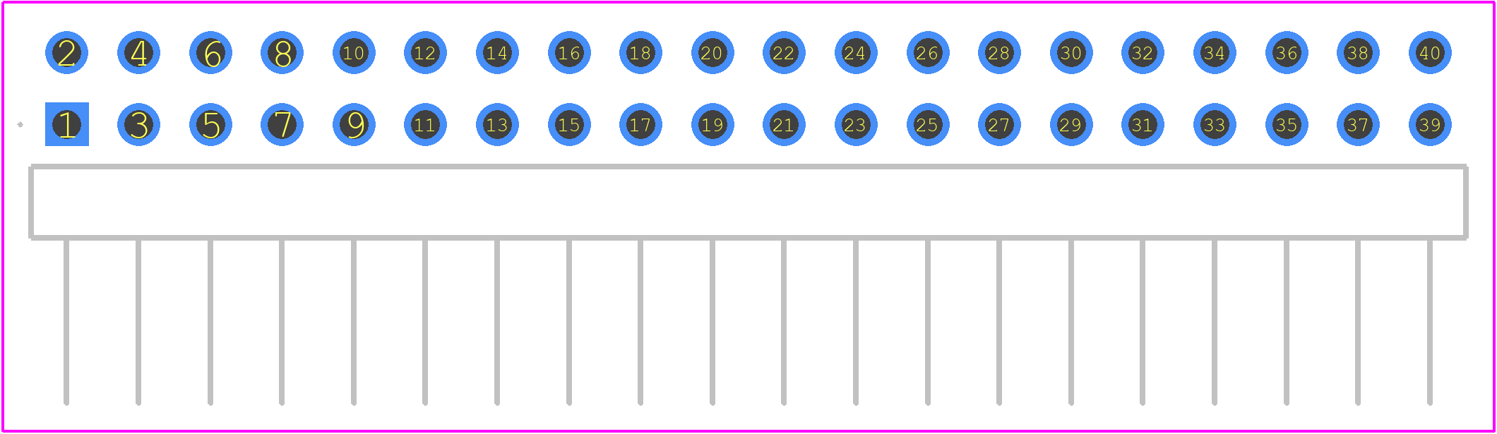 TSW-120-22-L-D-RA - SAMTEC PCB footprint - Other - Other - TSW-120-22-L-D-RA-2
