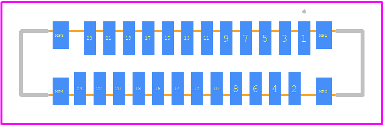 24FLZT-SM1-TF(LF)(SN) - JST (JAPAN SOLDERLESS TERMINALS) PCB footprint - Other - Other - 24FLZT-SM1-TF(LF)(SN)-2