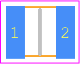 PTN1010E3611AST5 - Vishay PCB footprint - Resistor Chip - Resistor Chip - PTN1010