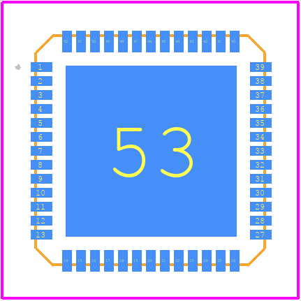 HDL6V5583 - ABLIC Inc. PCB footprint - Other - Other - 52-Lead QFN Package