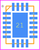 AP25810LQDFZ20-13 - Diodes Incorporated PCB footprint - Quad Flat No-Lead - Quad Flat No-Lead - W-QFN3040-20 (Type A1)