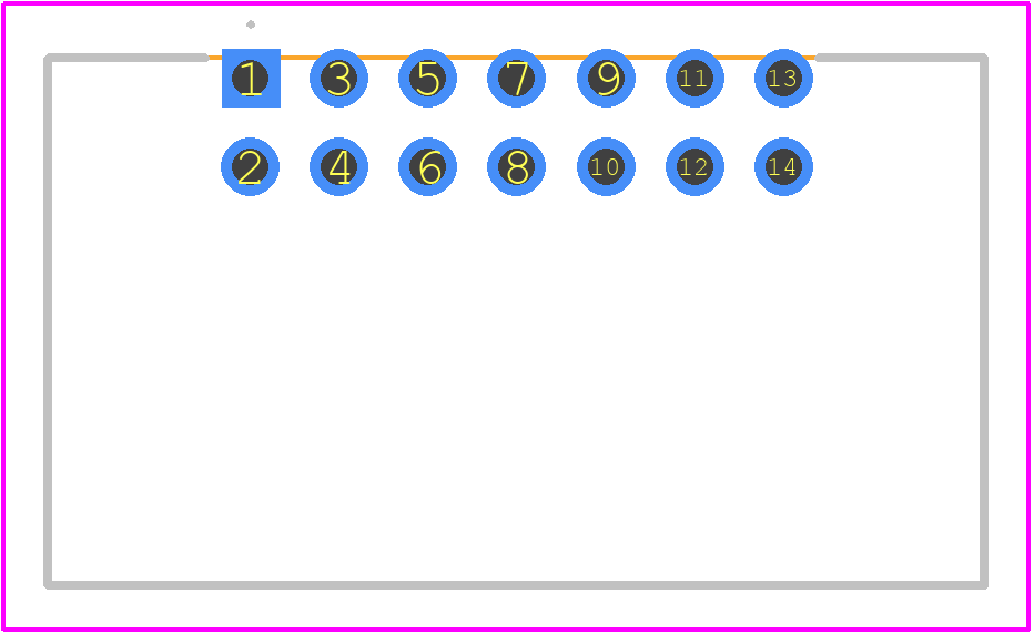 DF51A-14DP-2DS(50) - Hirose PCB footprint - Other - Other - DF51A-14DP-2DS(50)-2