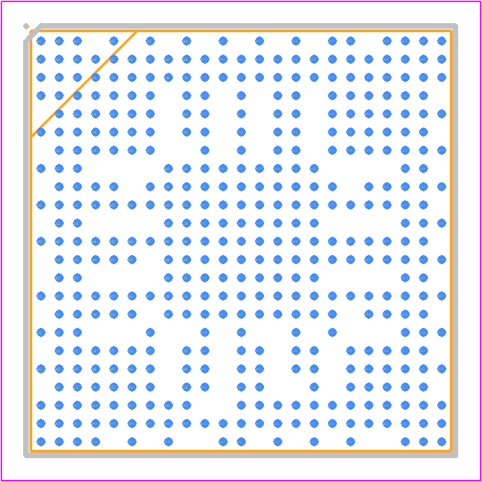 T507 - Allwinner Technology PCB footprint - BGA - BGA - TFBGA 421 balls, 15mmx15mm,0.65mm pitch