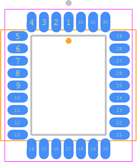 AT29C512-15JC - Microchip PCB footprint - Plastic Leaded Chip Carrier - Plastic Leaded Chip Carrier - 32J – PLCC