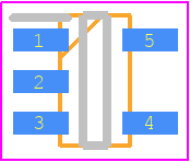 DMA261060R - Panasonic PCB footprint - SOT23 (5-Pin) - SOT23 (5-Pin) - Mini5-G3-B