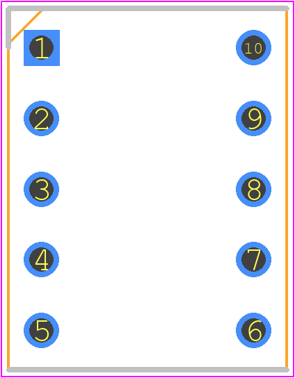 CLS-3191AS - XLITX Technology PCB footprint - Dual-In-Line Sockets - Dual-In-Line Sockets - DIP-10