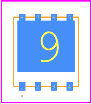 AONS66916 - Alpha & Omega Semiconductors PCB footprint - Other - Other - DFN5X6_8L_EP1_P