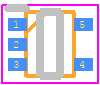 DMC961040R - Panasonic PCB footprint - SO Transistor Flat Lead - SO Transistor Flat Lead - SSMini5-F4-B