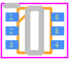 DMC964030R - Panasonic PCB footprint - SO Transistor Flat Lead - SO Transistor Flat Lead - SSMini6-F3-B