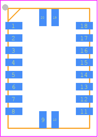 TX6000 - Murata Electronics PCB footprint - Quad Flat No-Lead - Quad Flat No-Lead - TX6000