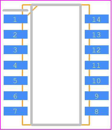 767141821GP - CTS PCB footprint - Small Outline Packages - Small Outline Packages - 14-pin SOIC