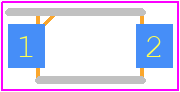 PTVS3V3S1UTR-QX - Nexperia PCB footprint - Small Outline Diode Flat Lead - Small Outline Diode Flat Lead - CFP3 (SOD123W)