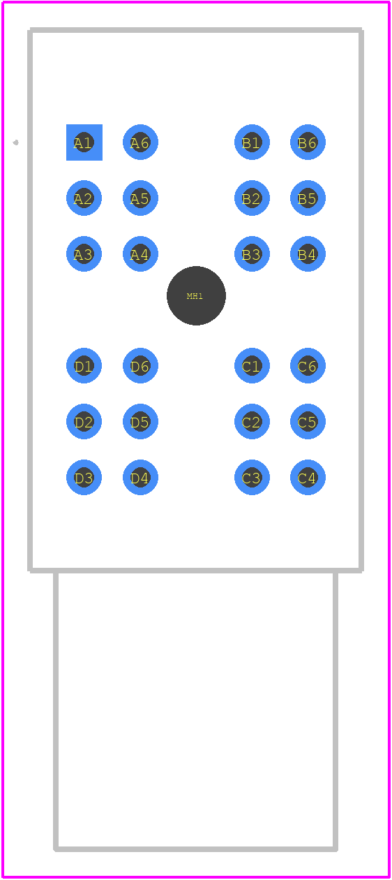10052620-4555P00LF - Amphenol PCB footprint - Other - Other - 10052620-4555P00LF-4