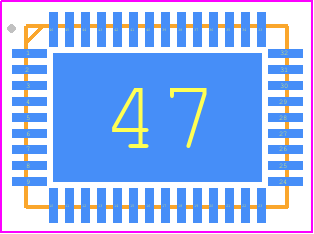 HT45R0072 - Holtek PCB footprint - Quad Flat No-Lead - Quad Flat No-Lead - 46 QFN-A_1