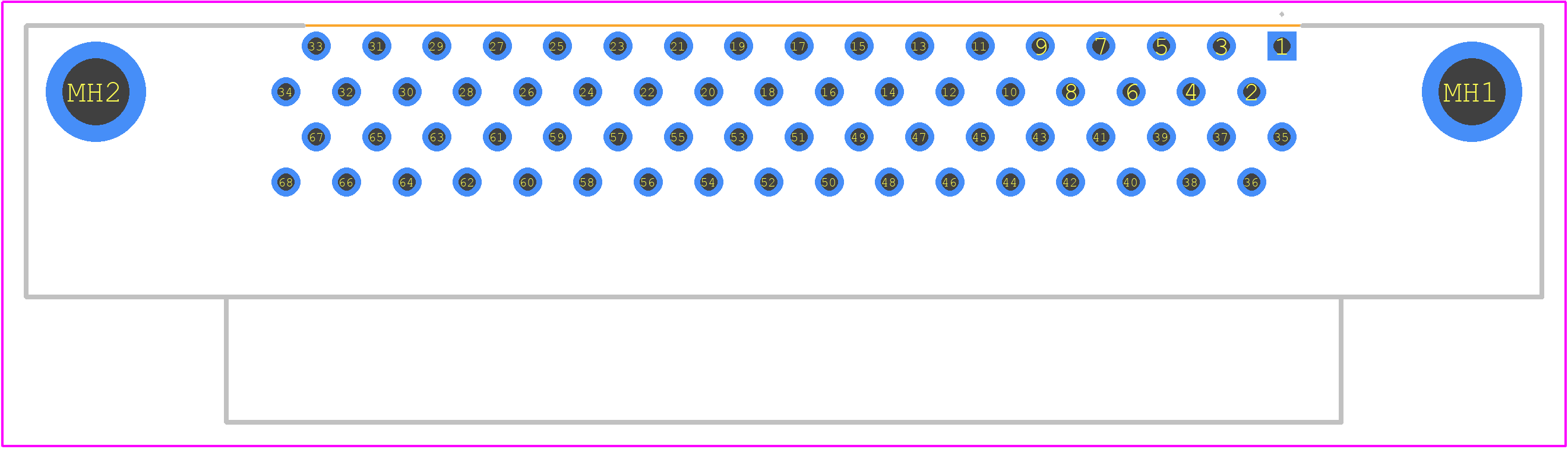 10268-55H3VC - 3M PCB footprint - Other - Other - 10268-55H3VC-1