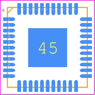 SY89537LMY - Microchip PCB footprint - Quad Flat No-Lead - Quad Flat No-Lead - 44-Pin QFN_2025