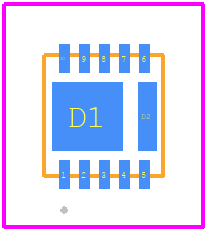 TPD7107F,BXH - Toshiba PCB footprint - Other - Other - P-WSON10-0303-0.50-002