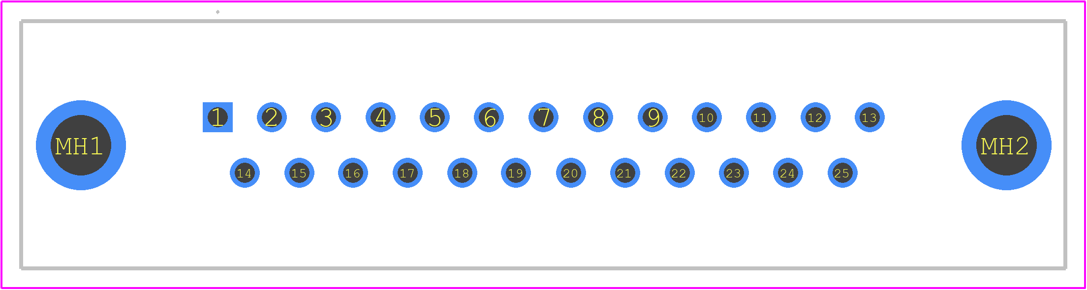 SDBB-25P(55) - Hirose PCB footprint - Other - Other - SDBB-25P(55)-1