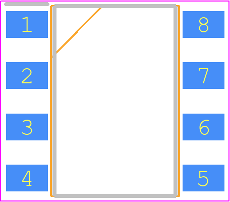 PVT322S-TPBF - Infineon PCB footprint - Small Outline Packages - Small Outline Packages - SMD-8-1