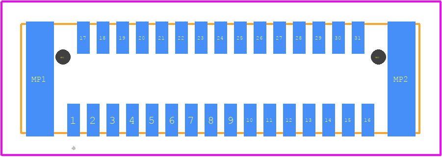 10162581-3134131LF - Amphenol PCB footprint - Other - Other - 10162581-3134131LF-1