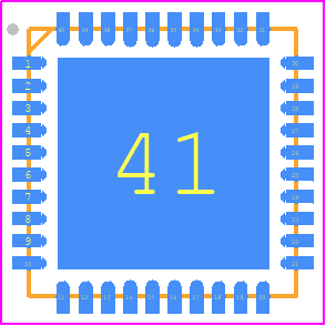 HMC8364 - Analog Devices PCB footprint - Quad Flat No-Lead - Quad Flat No-Lead - HCP-40-1