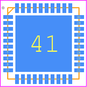 8P34S1212NLGI8 - Renesas Electronics PCB footprint - Quad Flat No-Lead - Quad Flat No-Lead - 40-Lead VFQFN