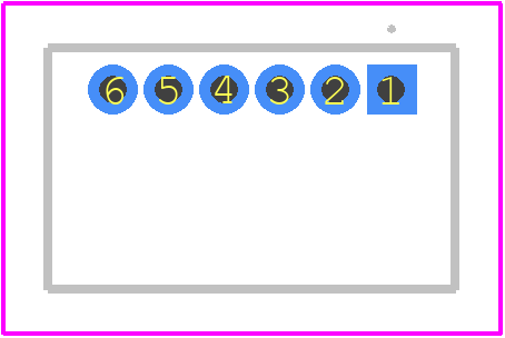 DF13-6P-1.25DS(25) - Hirose PCB footprint - Other - Other - DF13-6P-1.25DS(25)-2