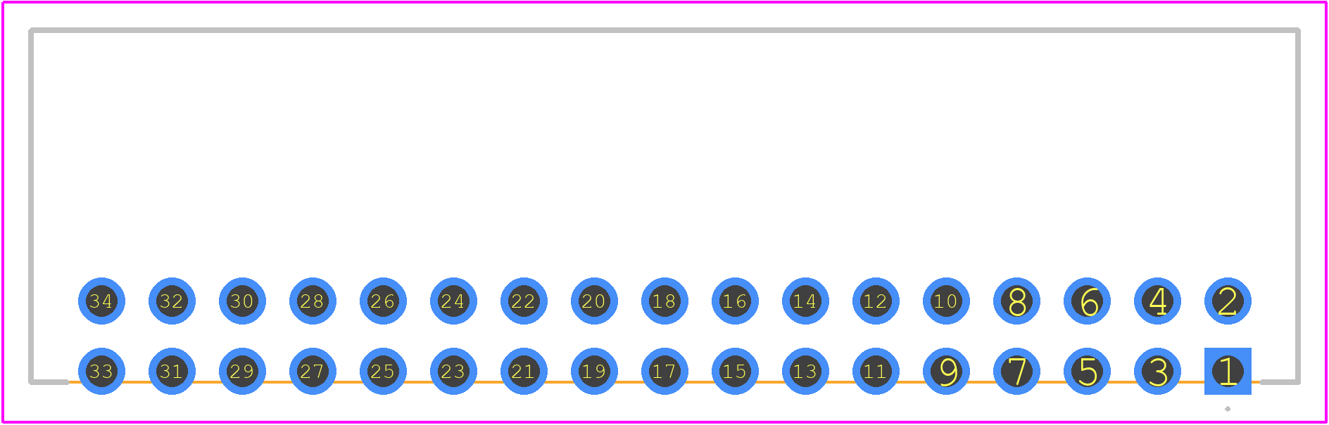 DF1BZ-34DP-2.5DS - Hirose PCB footprint - Other - Other - DF1BZ-34DP-2.5DS-2