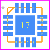 CMD307P3 - Qorvo PCB footprint - Quad Flat No-Lead - Quad Flat No-Lead - CMD271P3--
