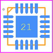 IQS7222B102QNR - Azoteq PCB footprint - Quad Flat No-Lead - Quad Flat No-Lead - QFN20 (QNR)