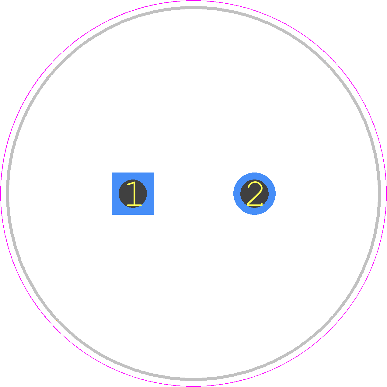 LGX2H271MELB50 - Nichicon PCB footprint - Capacitor, Polarized Radial Diameter - Capacitor, Polarized Radial Diameter - LGX2H271MELB50-