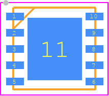 ISL2111ARTZ - Renesas Electronics PCB footprint - Small Outline No-lead - Small Outline No-lead - L10.4x4 Rev 2, 4/15