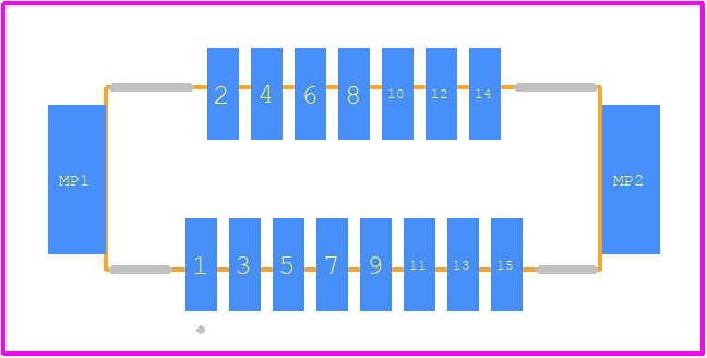 DF9B-15P-1V(68) - Hirose PCB footprint - Other - Other - DF9B-15P-1V(68)-2