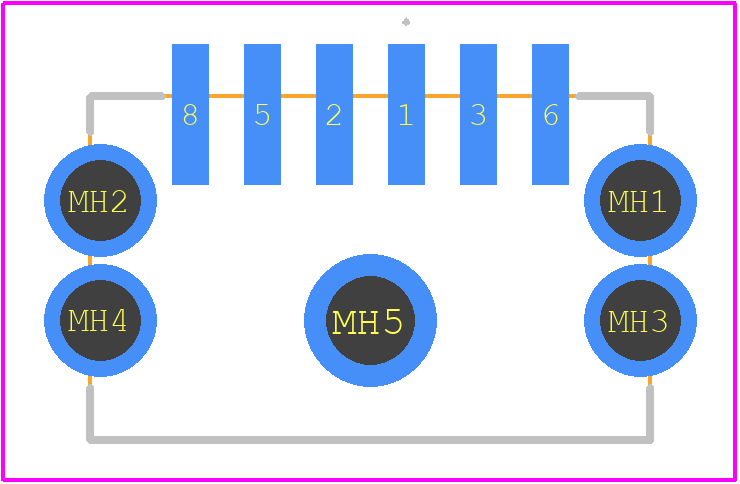 KMDTX-SMT-6S-BSC - Kycon PCB footprint - Other - Other - KMDTX-SMT-6S-BSC-2