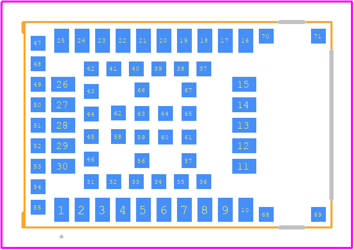 NINA-B416-01B - u-blox PCB footprint - Other - Other - 15 x 10 x 2.23mm