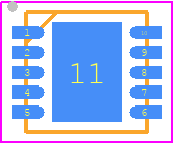 SIP32433ADN-T1E4 - Vishay PCB footprint - Small Outline No-lead - Small Outline No-lead - DFN-10 LEAD (3 X 3)_2022