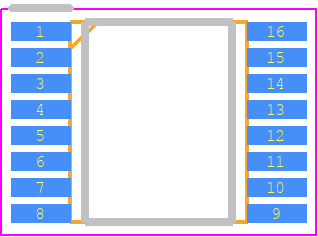 R5F12047GSP#50 - Renesas Electronics PCB footprint - Small Outline Packages - Small Outline Packages - PRSP0016JC-B-