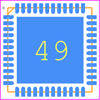 R5F51308ADNE#20 - Renesas Electronics PCB footprint - Quad Flat No-Lead - Quad Flat No-Lead - PWQN0048KB-A 1