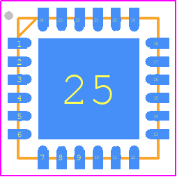 ALED7709ATR - STMicroelectronics PCB footprint - Quad Flat No-Lead - Quad Flat No-Lead - QFPN 5X5X0.90 24L PITCH 0.65 A.G