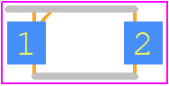 FRS1ME - Diodes Incorporated PCB footprint - Small Outline Diode Flat Lead - Small Outline Diode Flat Lead - FRS1ME