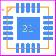 MAX25206ATPC/VY+ - Analog Devices PCB footprint - Quad Flat No-Lead - Quad Flat No-Lead - T2044Y+6C