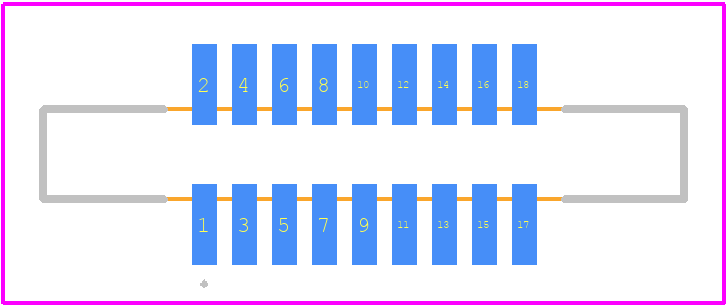 FFC3A20-09-G - GCT (GLOBAL CONNECTOR TECHNOLOGY) PCB footprint - Other - Other - FFC3A20-09-G-2