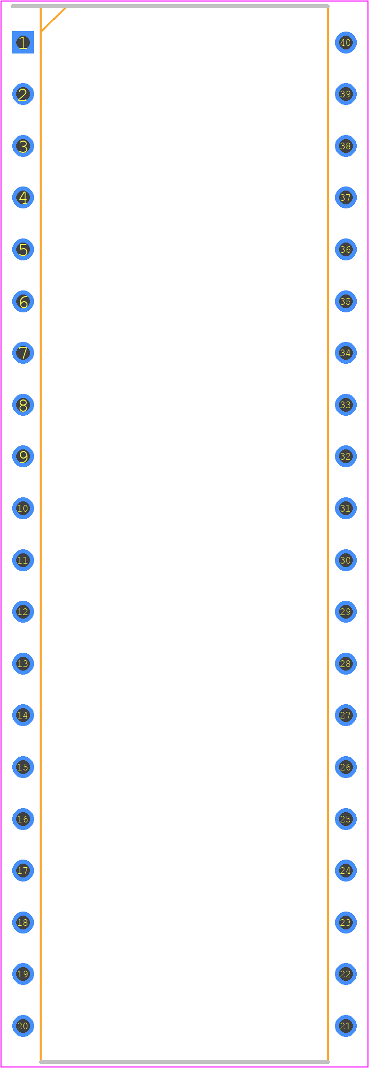 MM5450YN - Microchip PCB footprint - Dual-In-Line Packages - Dual-In-Line Packages - dip-40