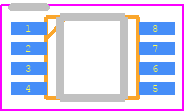 NL27WZ08USG-L22190 - onsemi PCB footprint - Small Outline Packages - Small Outline Packages - US8 CASE 493 ISSUE F