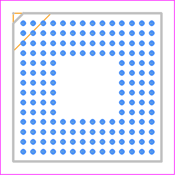 PI7C9X7958BNBE - Diodes Incorporated PCB footprint - BGA - BGA - PI7C9X7958