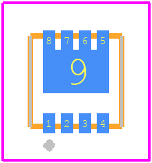 DMP2005UFG-13 - Diodes Incorporated PCB footprint - Other - Other - PowerDI3333-8_ffw