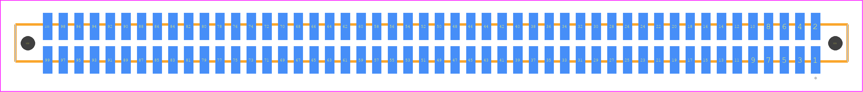 SFM-150-02-STL-D-LC - SAMTEC PCB footprint - Other - Other - SFM-150-YY-ZZZ-D-LC