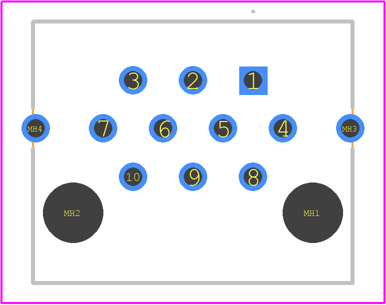 09 45 545 9012 - HARTING PCB footprint - Other - Other - 09 45 545 9012-3